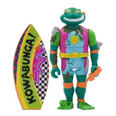 Super7 - Teenage Mutant Ninja Turtles ReAction Figure Wave 3 - Sewer Surfer Michelangelo