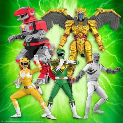 Super7 - MMPR Wave 1 Ultimate Figures Set of 5 (Mighty Morphin Power Rangers)