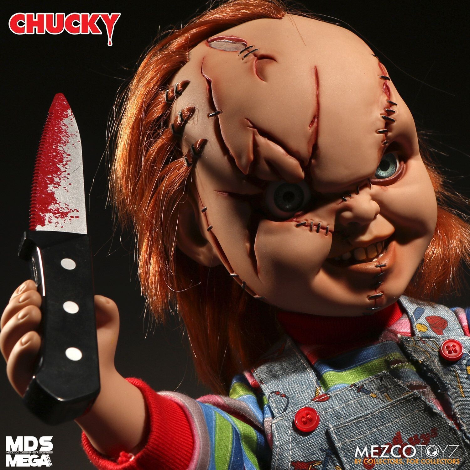 MEZCO MEGA SCALE BRIDE OF CHUCKY: TALKING SCARRED FACE CHUCKY