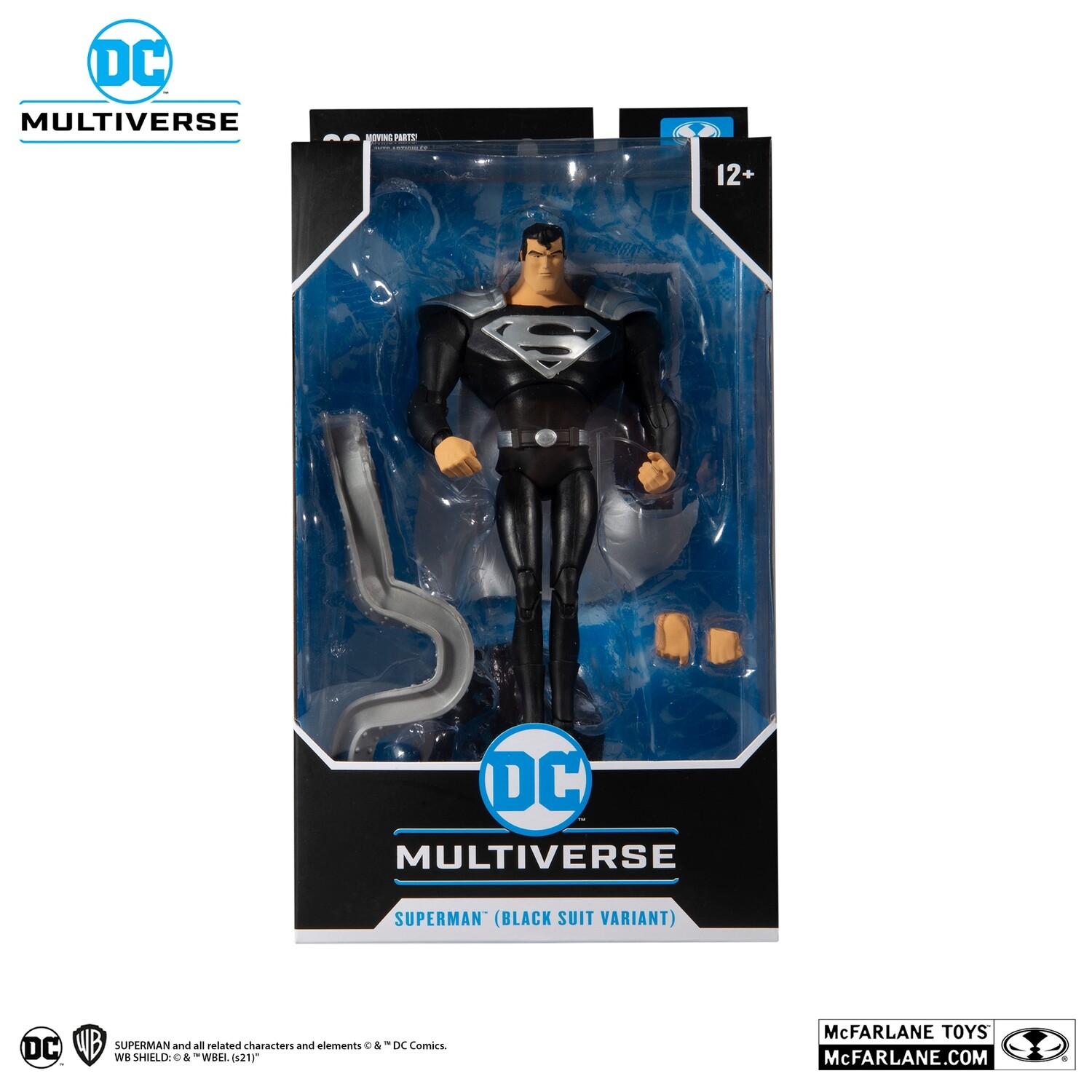 McFarlane Toys - 7" DC Multiverse Animated Superman (Black Suit) Action Figure