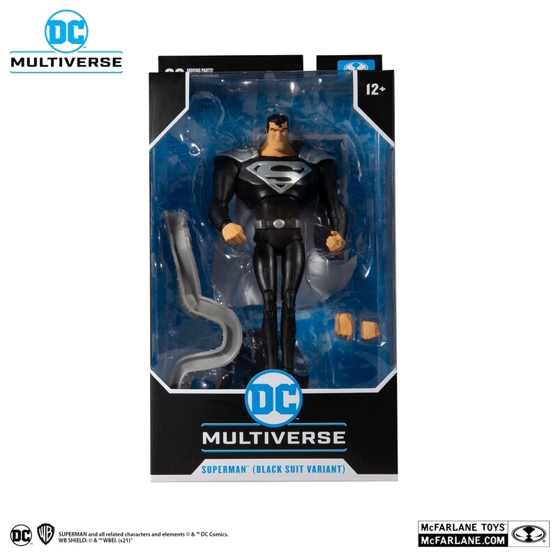 McFarlane Toys - 7" DC Multiverse Animated Superman (Black Suit) Action Figure