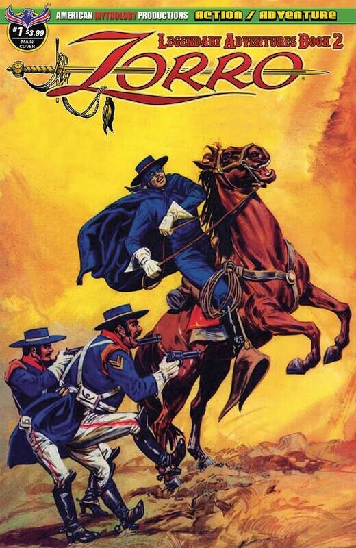 ZORRO LEGENDARY ADVENTURES BOOK 2 #1 MAIN CVR
AMERICAN MYTHOLOGY COMICS
(1st September 2021)