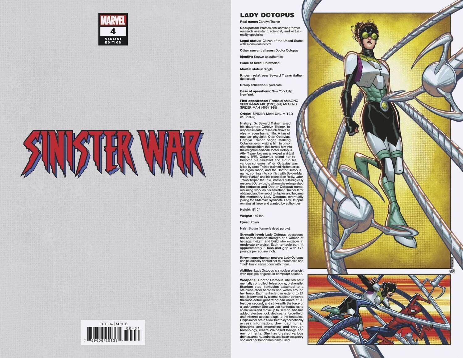 SINISTER WAR #4 (OF 4) BALDEON HANDBOOK VAR
MARVEL COMICS
(1st September 2021)