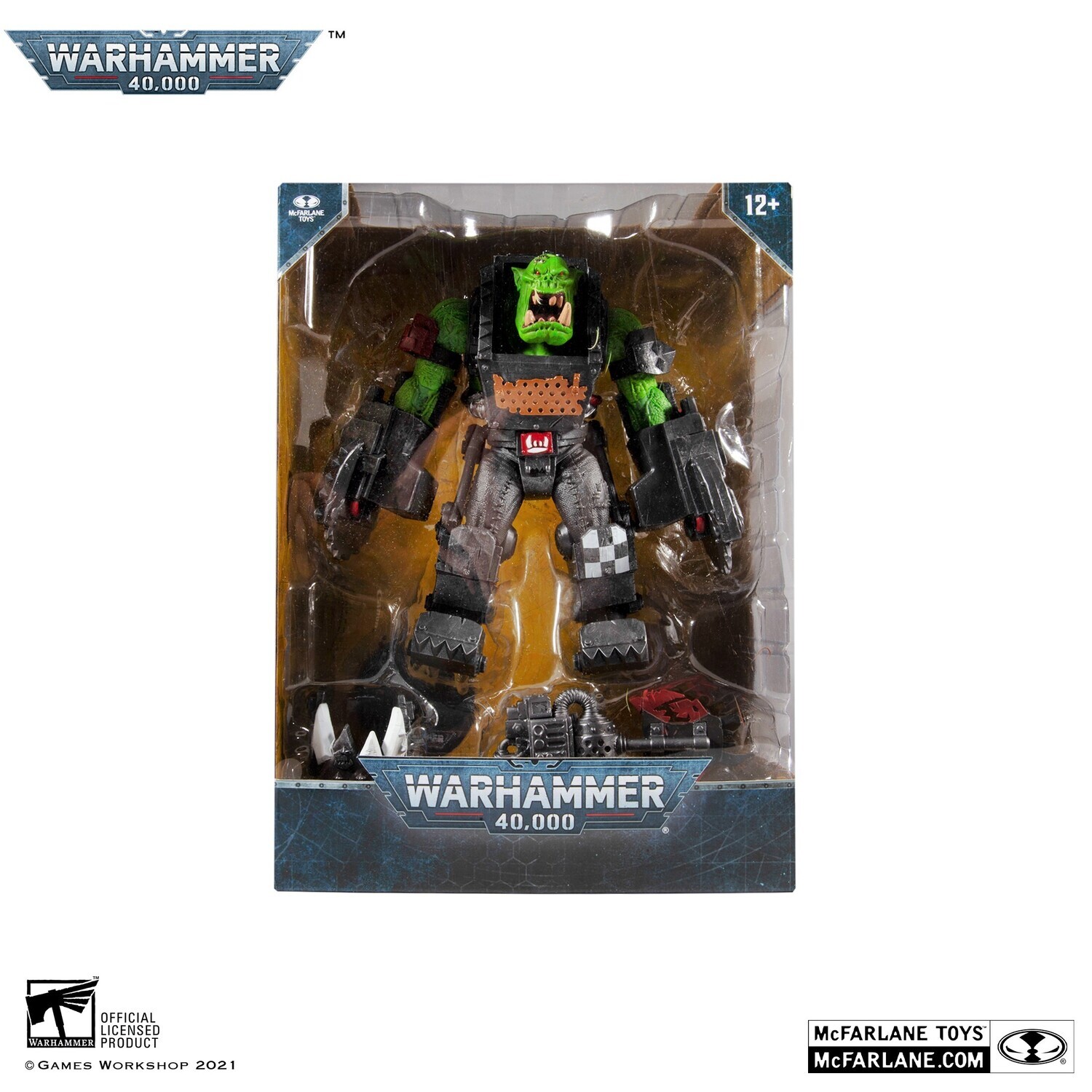 McFarlane Toys 7" Warhammer 40,000 Ork Meganob with Buzzsaw Mega Action Figure (MEGAFIG)