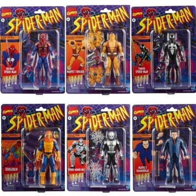Marvel Legends 6" Spider Man Vintage Wave 2 SET OF 6