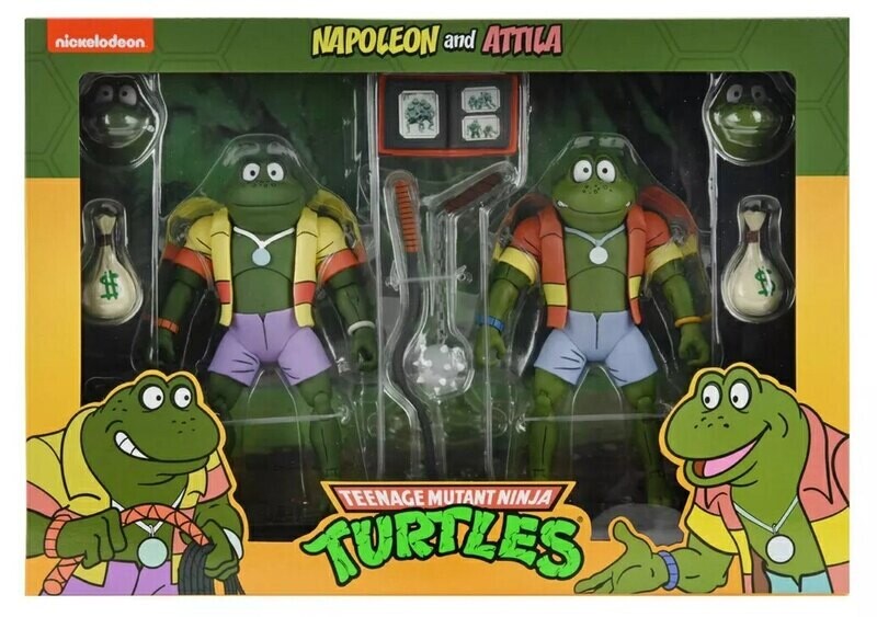 NECA Ultimate 7" Scale TMNT CARTOON Napoleon & Atilla Frog 2 pack