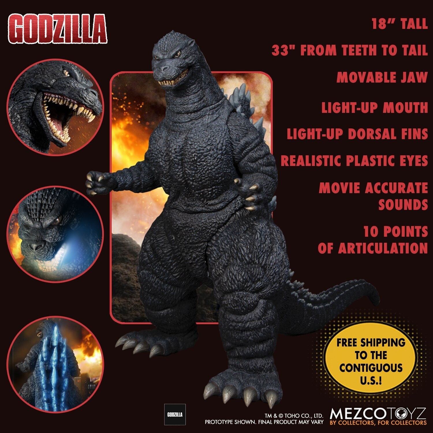 18インチ　Mezco アルティメット ゴジラ　アクションフィギュア ゴジラ メズコトイズ 18インチ アクションフィギュア
