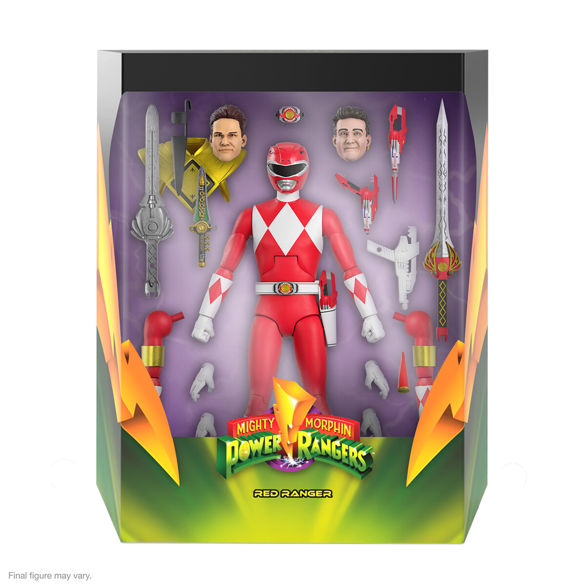 Super7 MMPR Wave 2 Ultimate  RED RANGER Figure (Mighty Morphin Power Rangers)