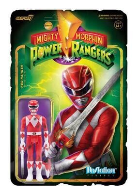 Super7 - Mighty Morphin Power Rangers ReAction Red Ranger (Battle Damaged Ver.) SDCC 2021 Exclusive Figure