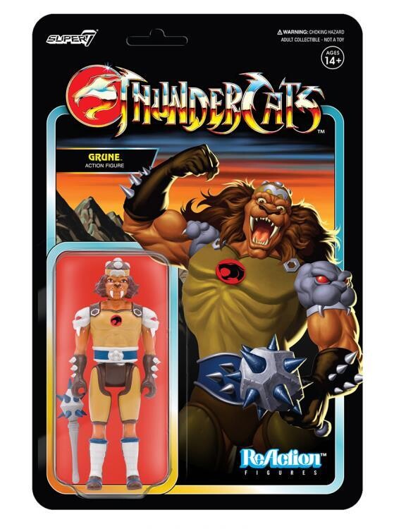 **DAMAGED CARD / BUBBLE** Super7 - ThunderCats ReAction Grune (Ver. 2) SDCC 2021 Exclusive Figure