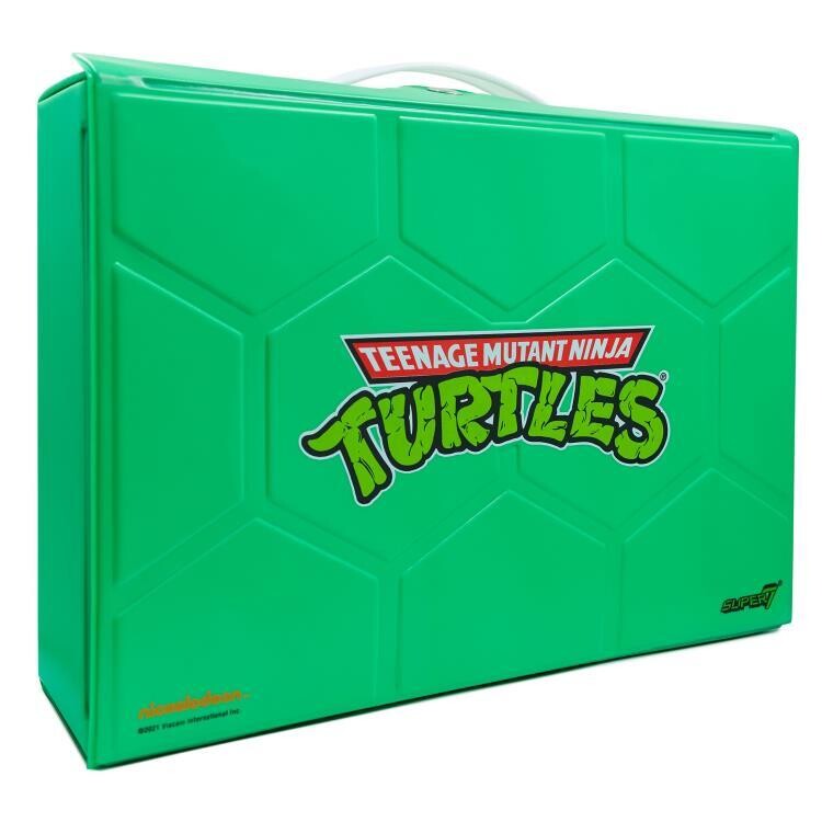 Super7 - TMNT ReAction Michelangelo (Metallic Ver.) & Carry Case SDCC 2021 Exclusive Figure (With Bonus)