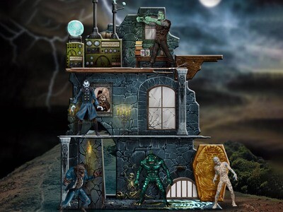 MEZCO 5 POINTS: Monsters Tower of Fear Action Figures Deluxe Set