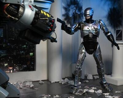 Robocop Ultimate Battle Damaged - Figurine 18 Cm Avec Chaise - NECA - Neuf