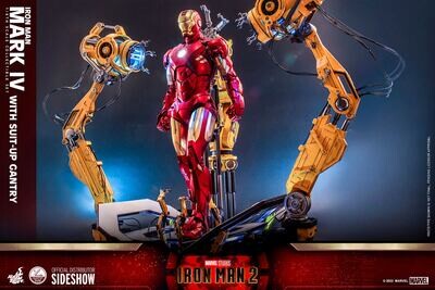 Hot Toys 1/4 Scale IRON MAN MARK IV WITH GANTRY DELUXE SET