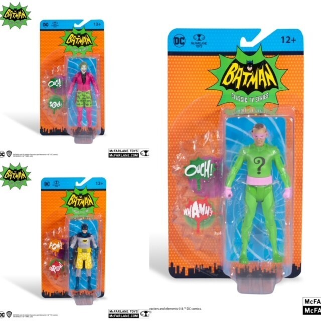 McFarlane Toys - BATMAN 1966 - RETRO WAVE 2 SET OF 3 ACTION FIGURES