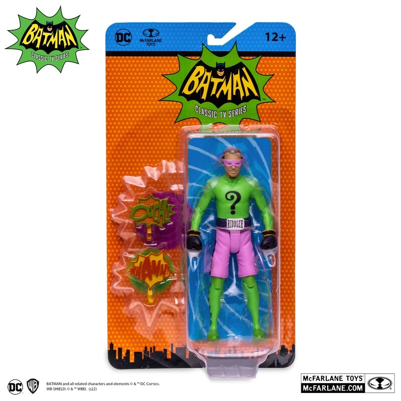 McFarlane Toys - BATMAN 1966 - RETRO RIDDLER IN BOXING GLOVES ACTION FIGURE