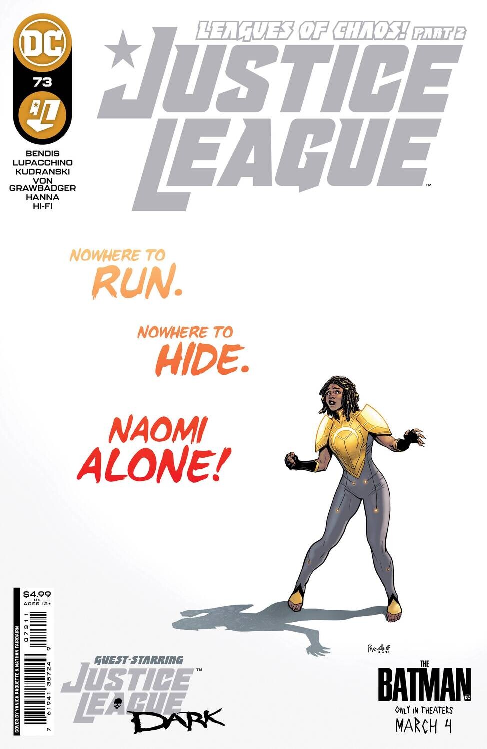 JUSTICE LEAGUE #73 CVR A PAQUETTE & FAIRBURN
DC COMICS
(2nd March 2022)