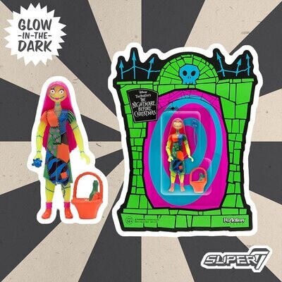 Super7 -Tim Burton's The Nightmare Before Christmas ReAction Figures SDCC EXC - Sally (Glow in The Dark)