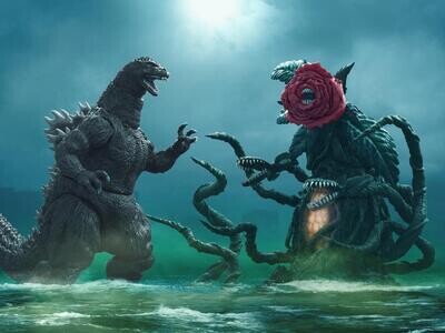 Super7 -TOHO GODZILLA Ultimates Biollante vs Godzilla Set of 2 Figures