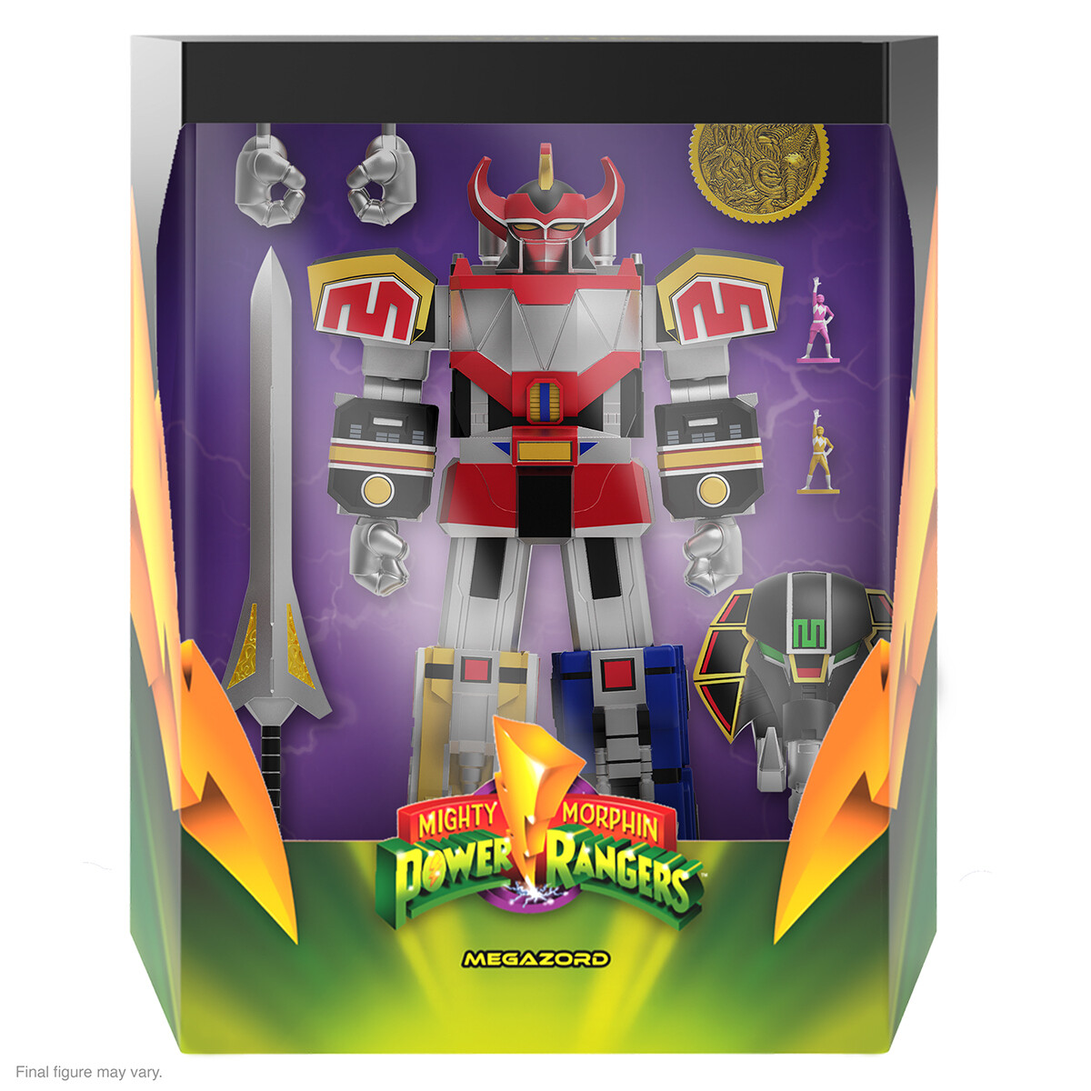 **DAMAGED BOX ONLY** Super7 MMPR Wave 3 Ultimate Mighty Morphin Power Rangers DINO MEGAZORD
