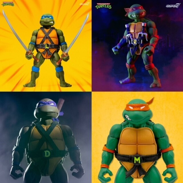 Super7 TMNT Ultimate  Turtles Set of 4 (Teenage Mutant Ninja Turtles)