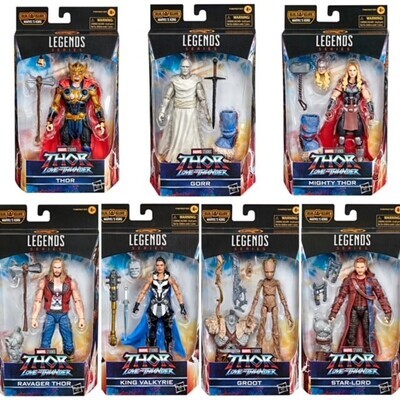 Marvel Legends 6" Thor Love and Thunder Wave - Set of 7 (Korg BAF)