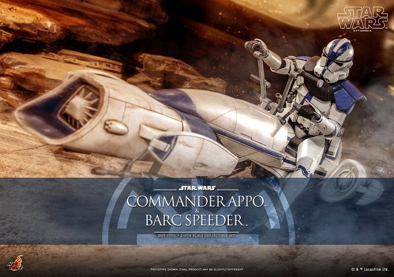 Hot Toys Star Wars The Clone Wars: 1:6 Commander Appo with BARC Speeder