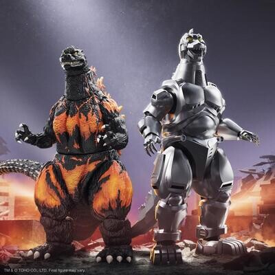 Super7 TOHO GODZILLA Ultimates Godzilla vs Mechagodzilla Set of 2 Figures