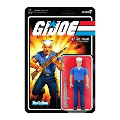 Super7 - G.I. Joe ReAction Blueshirt Sailor with Clean Shaven (Pink)