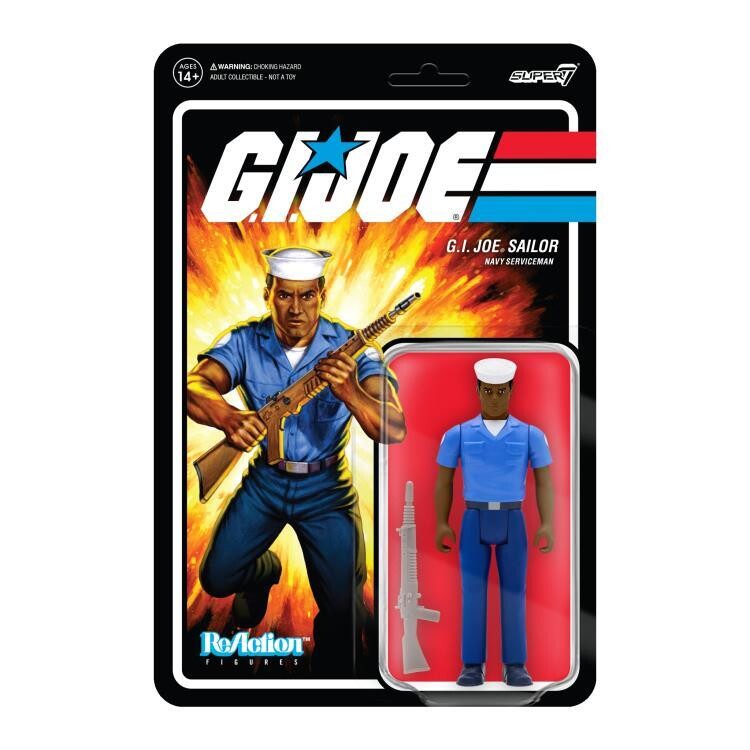 Super7 - G.I. Joe ReAction Blueshirt Sailor with Clean Shaven (Brown)