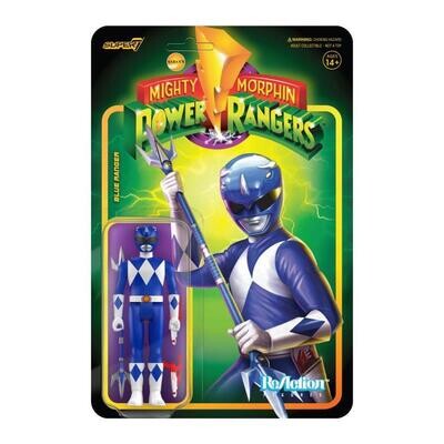 Super7 -Mighty Morphin Power Rangers ReAction Blue Ranger Figure