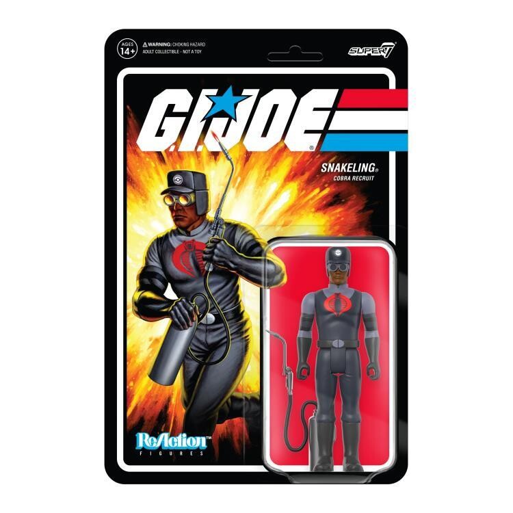 Super7 - G.I. Joe ReAction Snakeling Factory Worker Clean Shaven (Goggles) Brown Figure