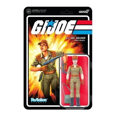 Super7 - G.I. Joe ReAction Female Combat Engineer Bun Hair (Pink) Figure