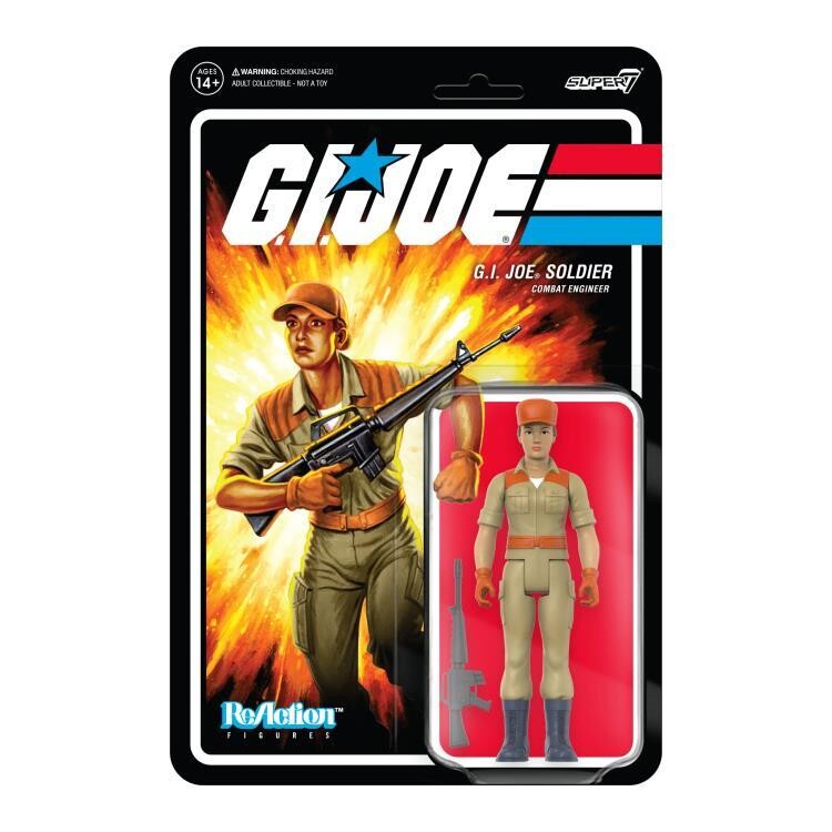 Super7 - G.I. Joe ReAction Female Combat Engineer Bun Hair (Tan) Figure