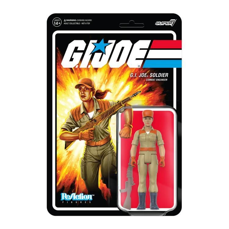 Super7 - G.I. Joe ReAction Female Combat Engineer Ponytail (Tan) Figure