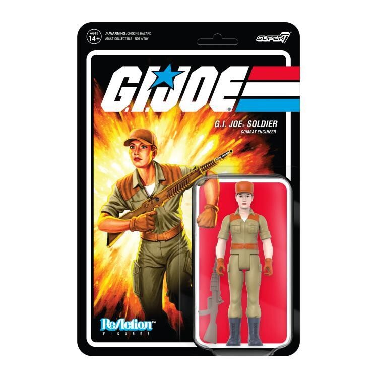 Super7 - G.I. Joe ReAction Female Combat Engineer Short Hair (Pink) Figure