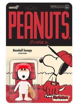 Super7 Peanuts ReAction Baseball Snoopy Figure