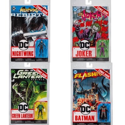 DC DIRECT COLLECTIBLES PAGE PUNCHERS WAVE 2 Set of 4 (3" FIGURES WITH COMIC)