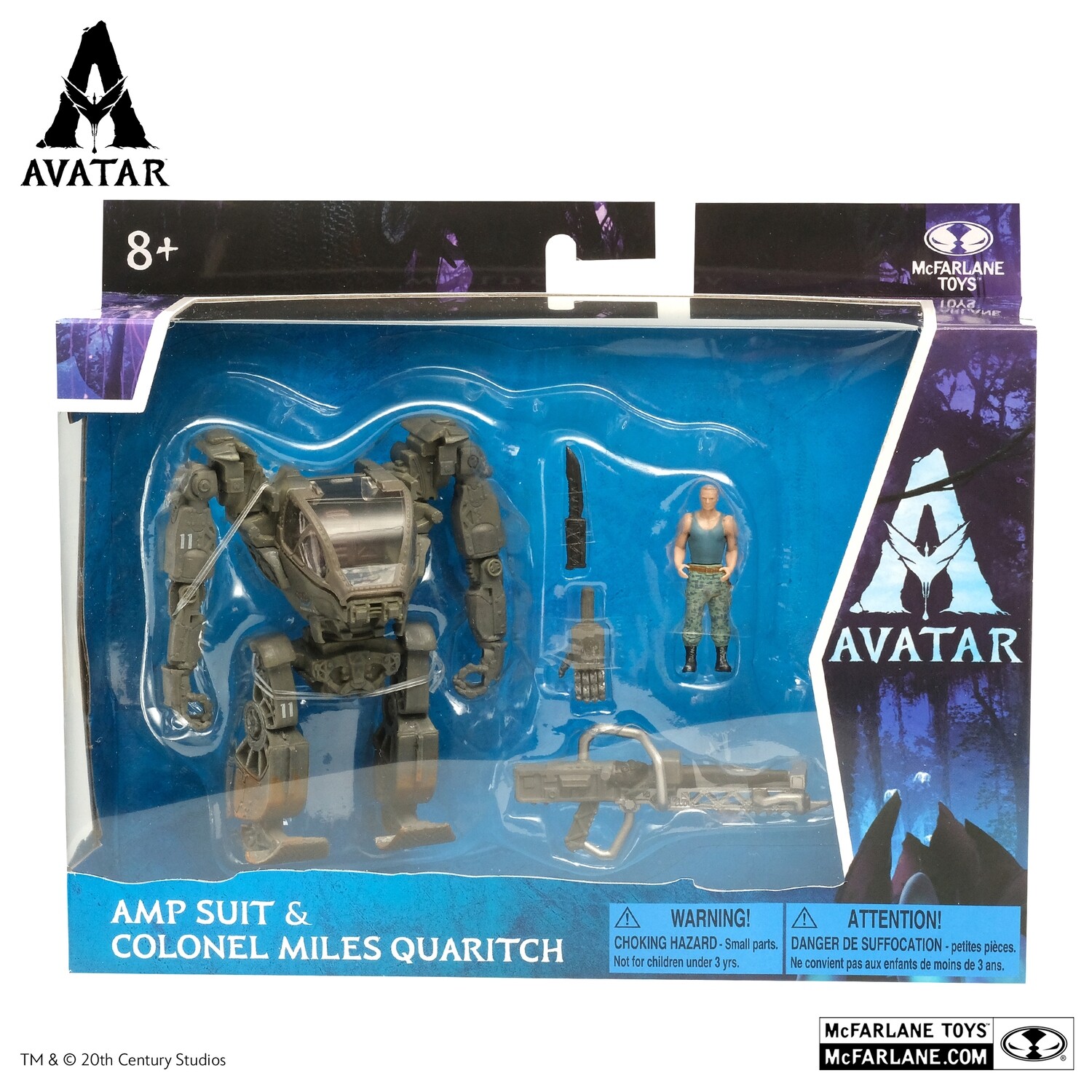 Avatar 1 World of Pandora AMP Suit and Colonel Miles Quatrich Medium Deluxe Action Figure