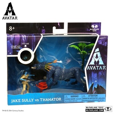 Avatar 1 World of Pandora Jake Sully vs. Thanator Medium Deluxe Action Figure