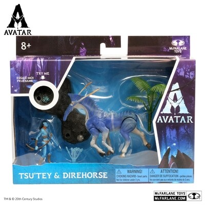 Avatar 1 World of Pandora Tsu'tey and Direhorse Medium Deluxe Action Figure