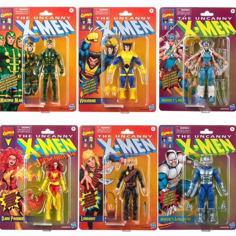 Marvel Legends 6" X-Men Retro Wave 2 Set of 6