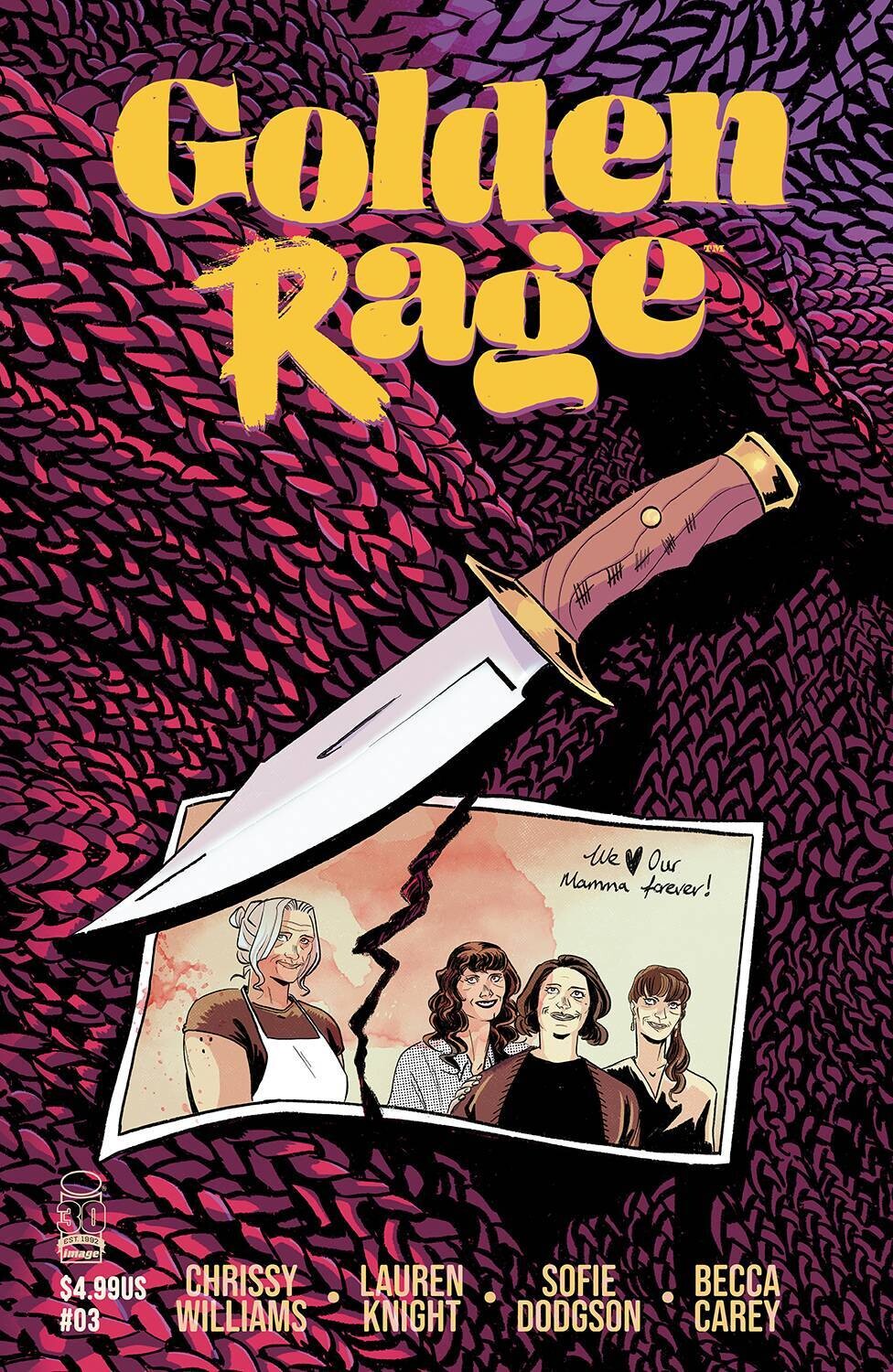 GOLDEN RAGE #3 (OF 5) CVR A KNIGHT (MR)
IMAGE COMICS
(5th October 2022)