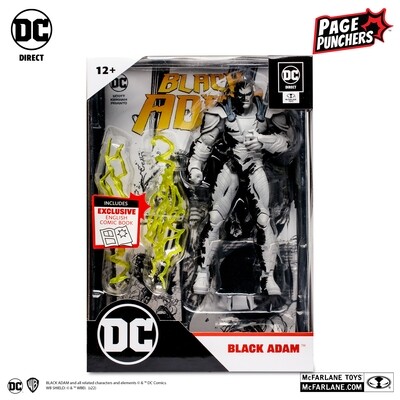 DC DIRECT COLLECTIBLES 7" PAGE PUNCHERS WAVE 1 BLACK ADAM LINE ART VARIANT (GOLD LABEL) (BLACK ADAM WAVE)