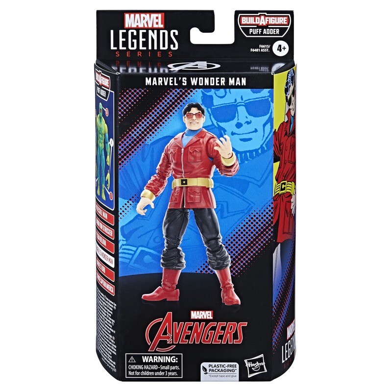 Marvel Legends 6" Avengers Wave - Wonder Man (PUFF ADDER BAF)