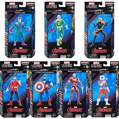 Marvel Legends 6" Avengers Wave - Set of 7 (PUFF ADDER BAF)