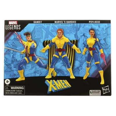 Marvel Legends 6" X-Men Banshee, Gambit, & Psylocke Action Figure 3-Pack