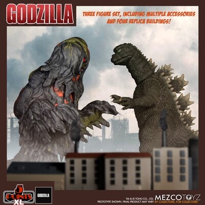 MEZCO 5 POINTS: Godzilla vs Hedorah (1971) Three Figure Boxed Set