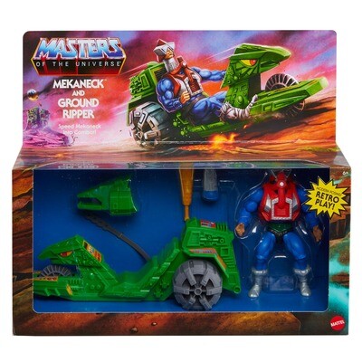 Masters of the Universe Origins Mekaneck and Ground Ripper Deluxe Vehicle and figure Set