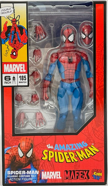 ***BROKEN ARM*** Medicom MAFEX Marvel Super Heroes MAFEX No.185 Spider-Man (Classic Costume Comic Ver.)